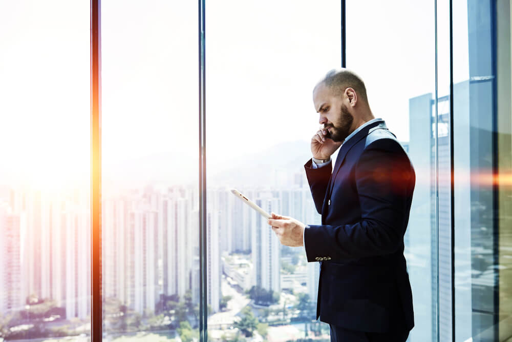 Business man on the phone